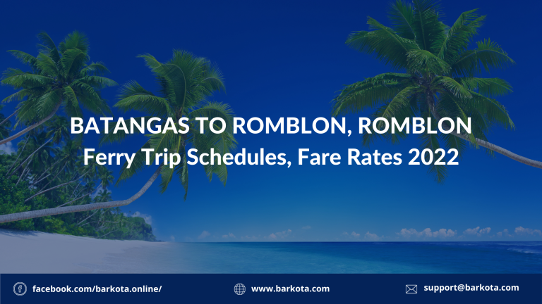 Batangas to Romblon Ferry Schedule, Fare Rates 2022 - BARKOTA